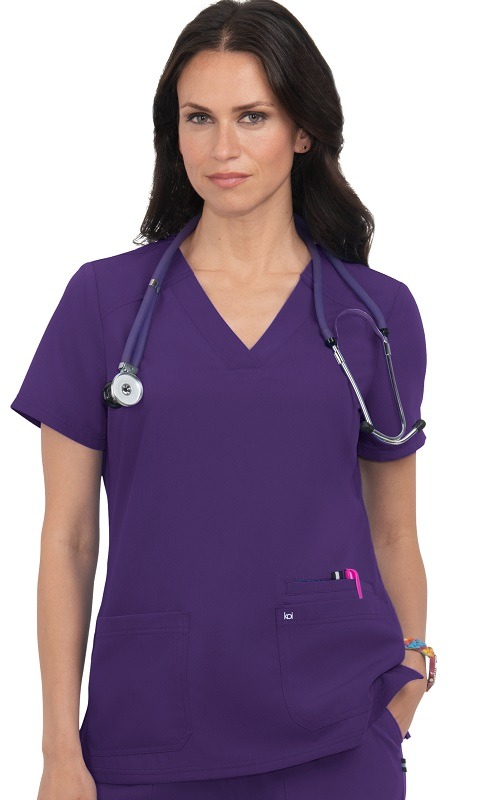 Hustle & Heart koi Next Gen Women’s Scrub Top - Image 4