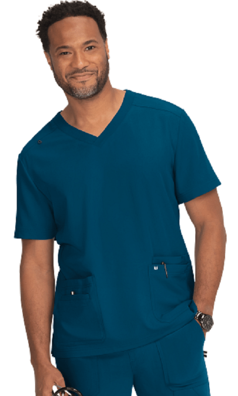 Free To Be koi Next Gen Men's Scrub Top - Image 6