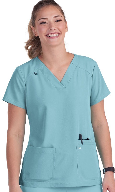 Hustle & Heart koi Next Gen Women’s Scrub Top - Image 3