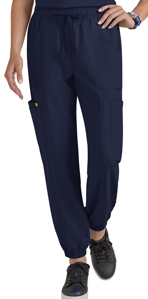 Jolly Jogger koi Smiley World Women’s Scrub Pants - Image 2