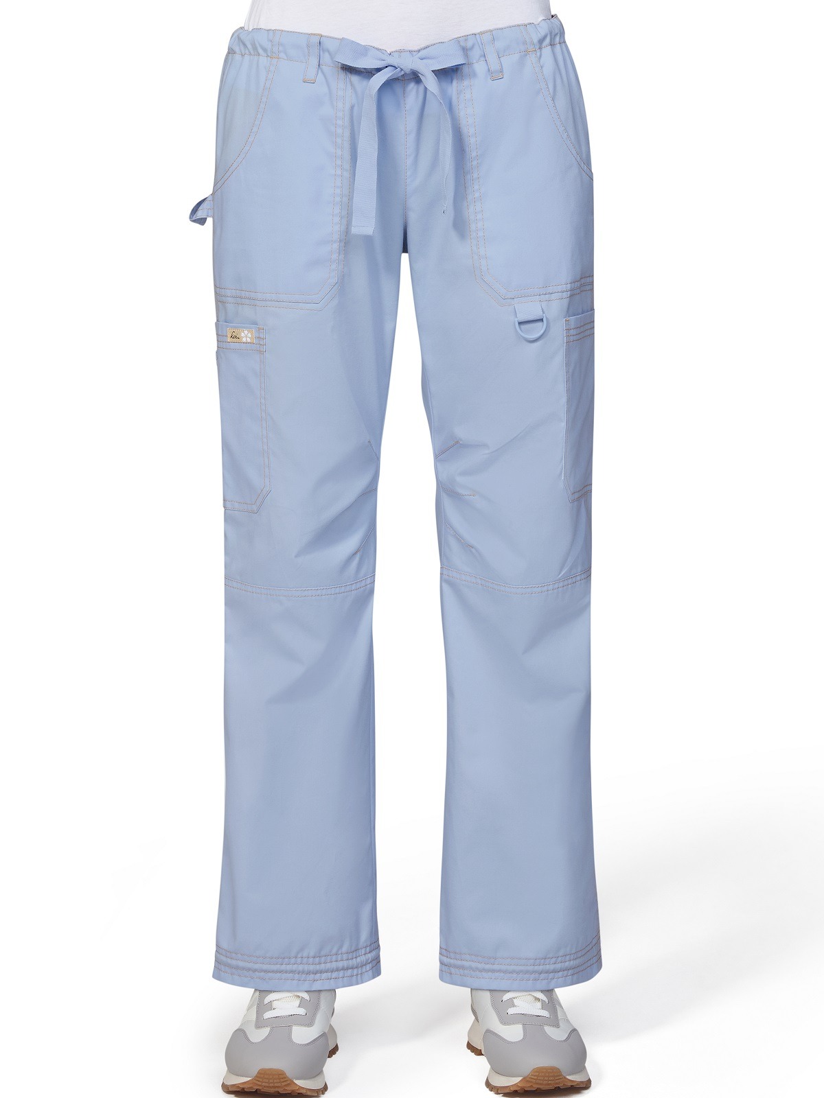 Best-selling koi Classics Lindsey Cargo scrub pant for ladies with drawstring waist and adjustable cinch at hem