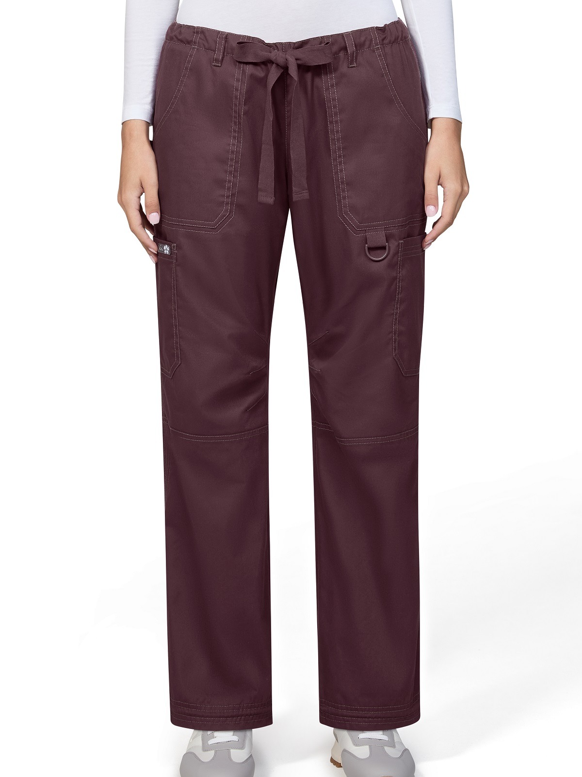 Best-selling koi Classics Lindsey Cargo scrub pant for ladies with drawstring waist and adjustable cinch at hem